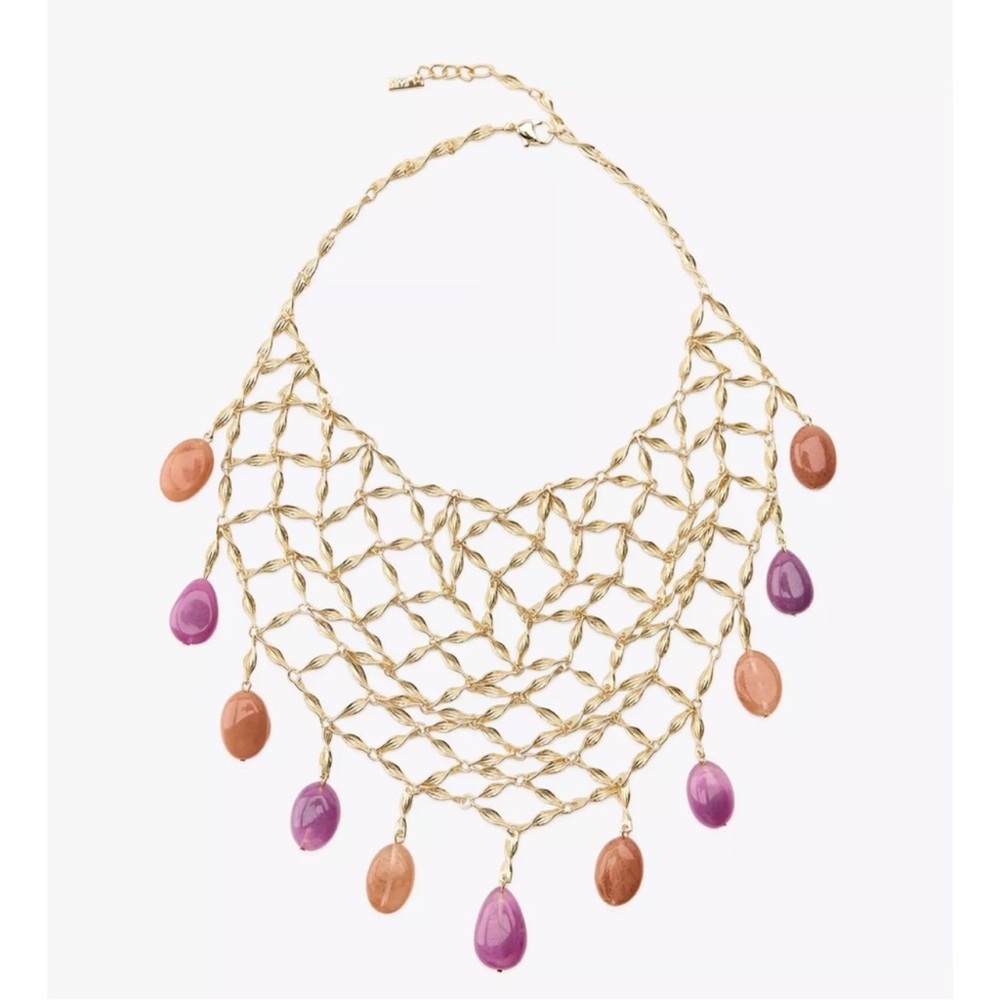 Zara Beaded Bib Necklace